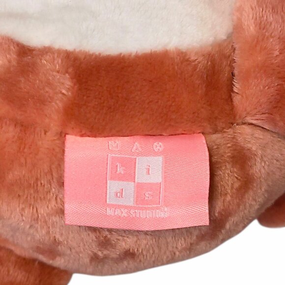 2021 Max Studio Max Kids Orange Sleeping Fox Stuffed Plush Toy 17" - Picture 6 of 6